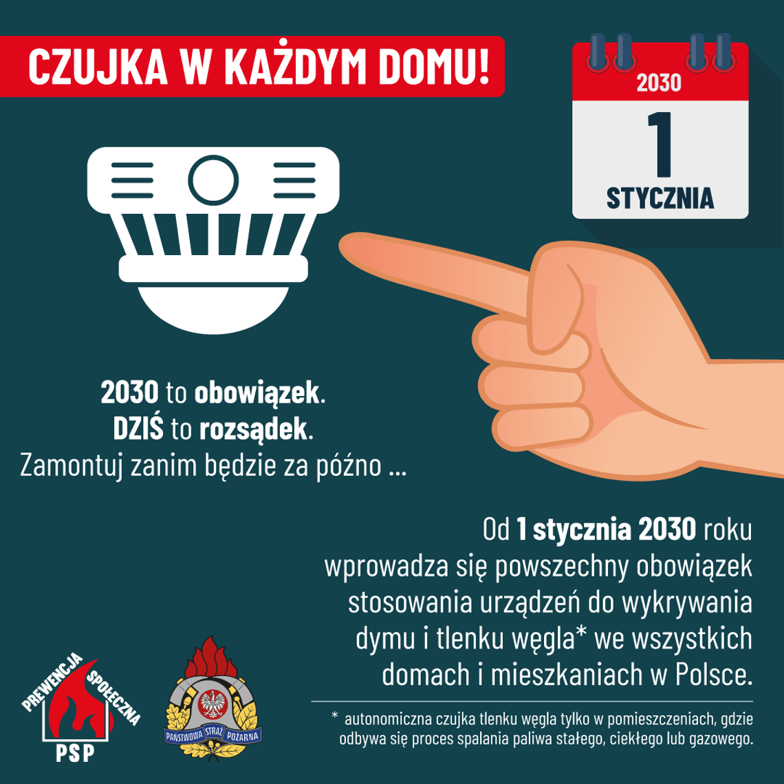 🚨 Nowe przepisy: czujki dymu i tlenku węgla obowiązkowe w mieszkaniach. Rozporządzenie już opublikowane