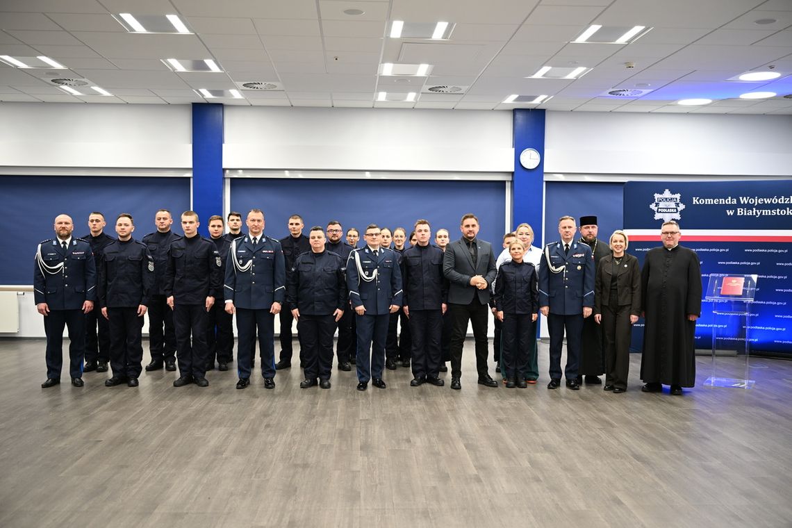 Nowi funkcjonariusze w szeregach podlaskiej Policji