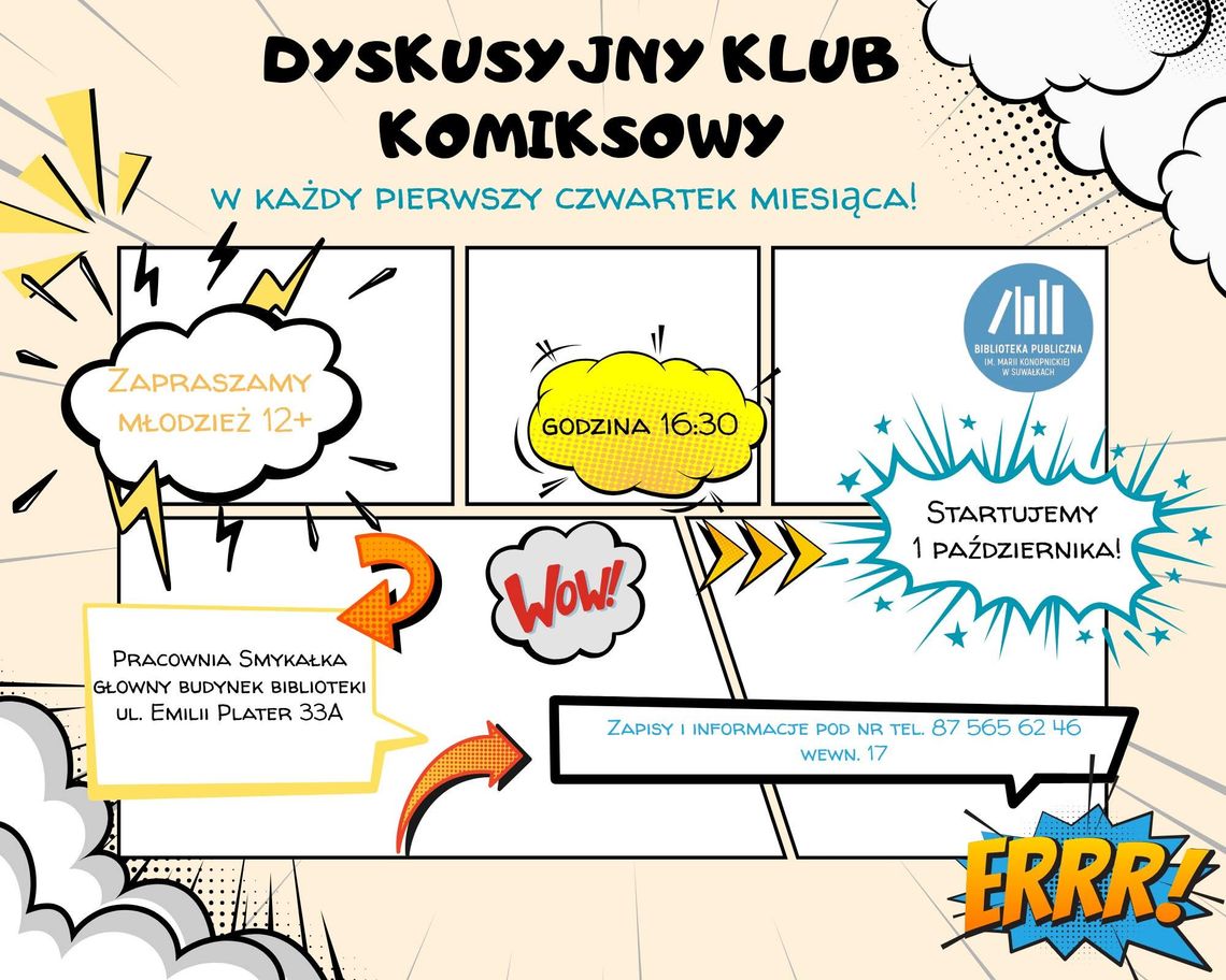 Nowy Dyskusyjny Klub Komiksowy w Suwałkach. Młodzież porozmawia o mandze i komiksach