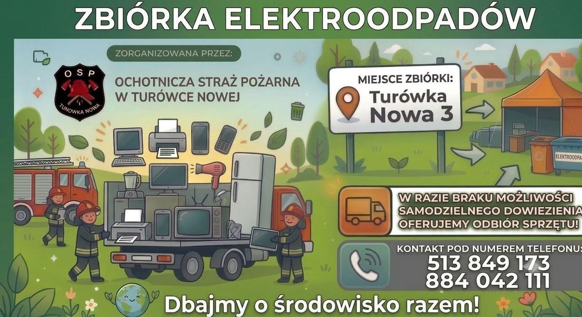 OSP Turówka Nowa organizuje zbiórkę elektroodpadów