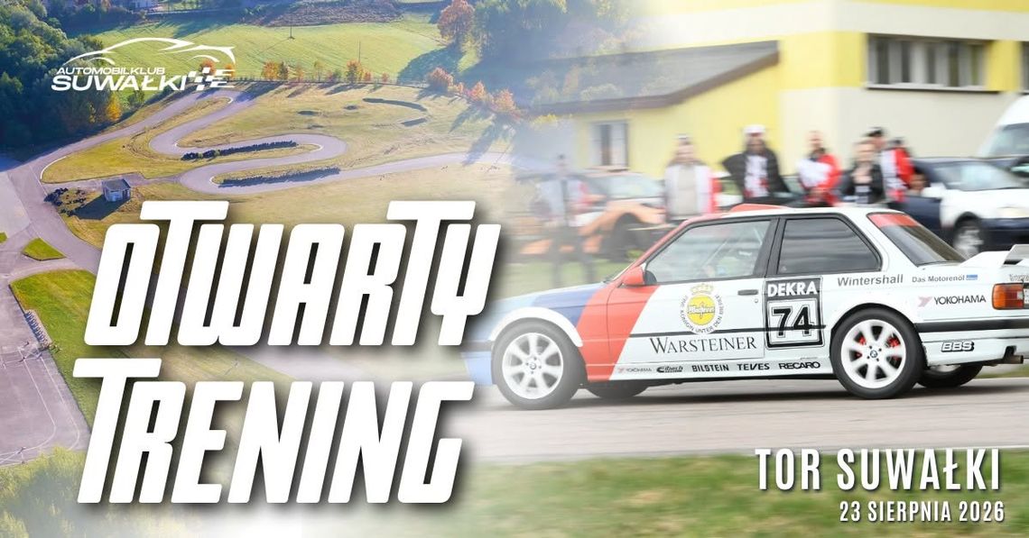Otwarty trening na torze w Suwałkach. 3 godziny jazdy za 50 zł Otwarty trening na torze w Suwałkach. 3 godziny jazdy za 50 zł