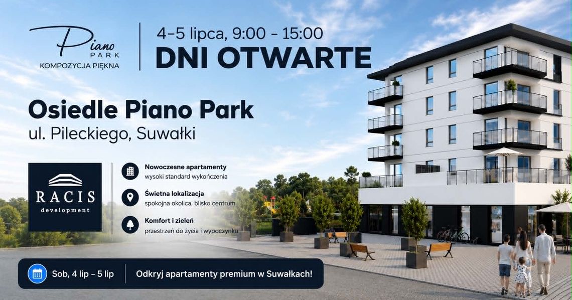 Piano Park – kompozycja piękna. Dni otwarte osiedla premium w Suwałkach
