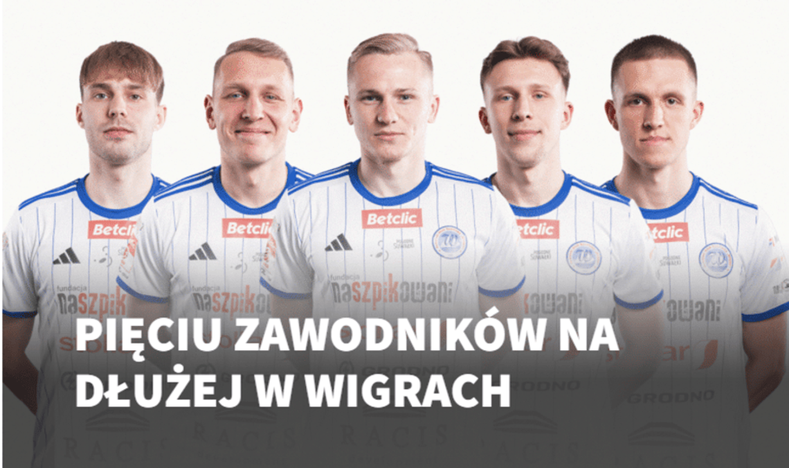 Pięciu zawodników zostaje z Wigrami Suwałki! ⚽💙