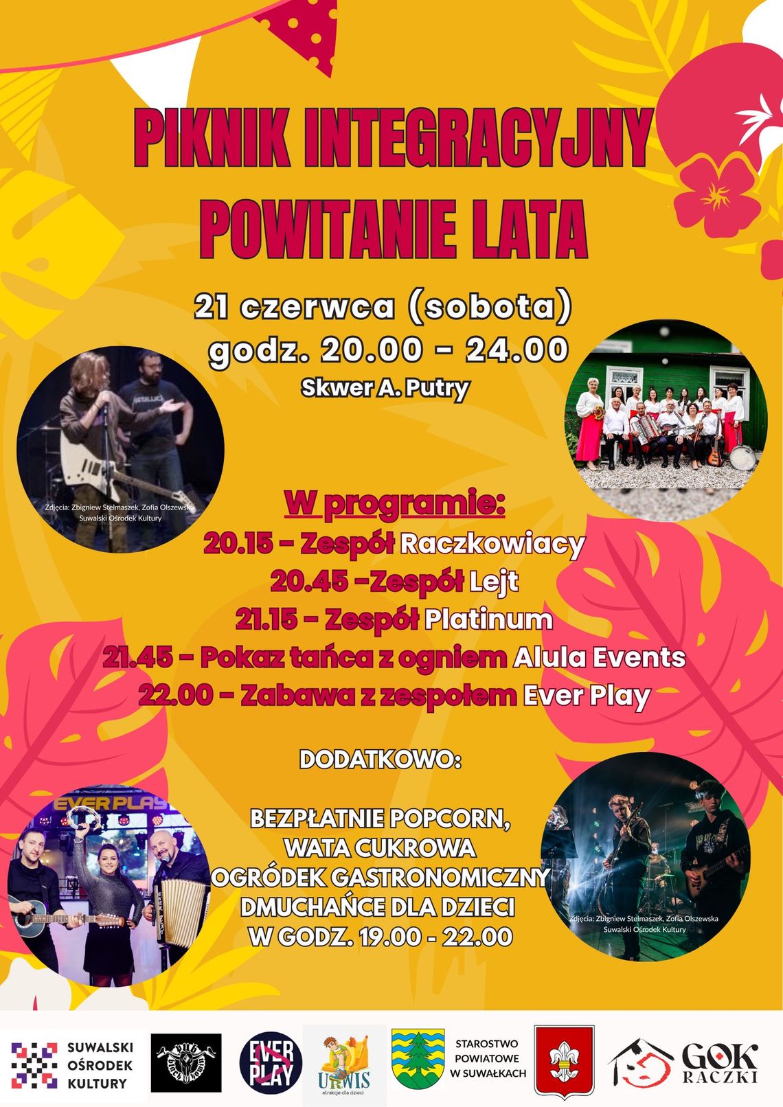 🌞 Piknik Integracyjny „Powitanie Lata” w Raczkach – muzyka, atrakcje i ognisty pokaz!