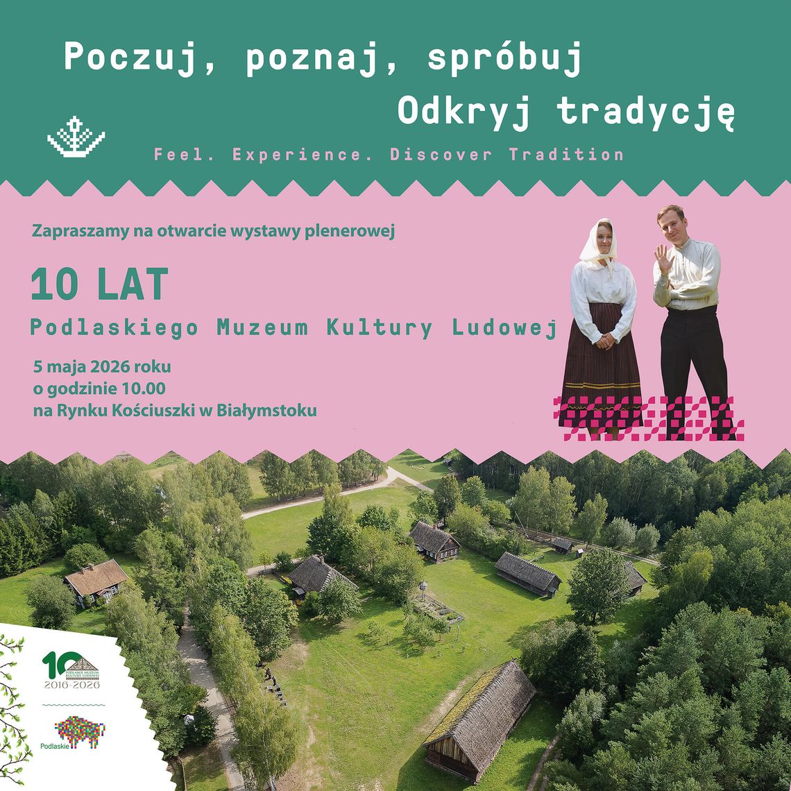 Plenerowa wystawa na Rynku Kościuszki. 10 lat Podlaskiego Muzeum Kultury Ludowej