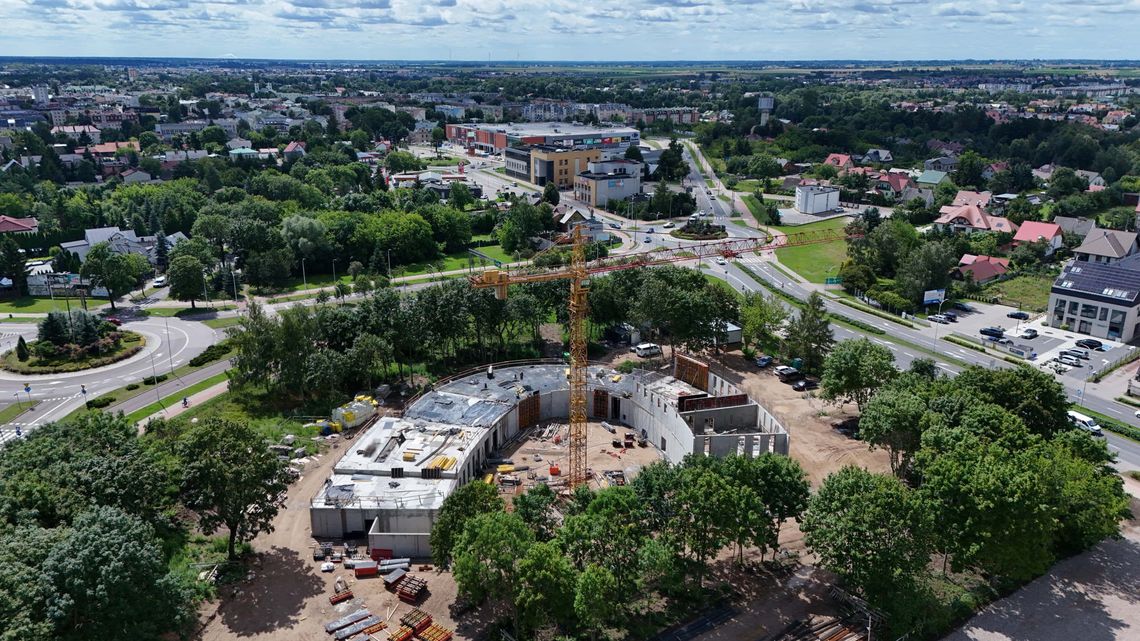 Postępy na budowie Mediateki. Inwestycja realizowana zgodnie z harmonogramem Postępy na budowie Mediateki. Inwestycja realizowana zgodnie z harmonogramem