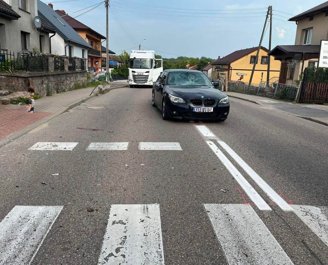 Potrącenie pieszego w Filipowie. Poszkodowany trafił do szpitala