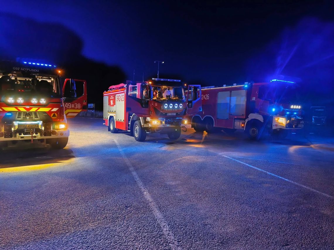 Pożar ciężarówki w Szypliszkach. Kierowcy ugasili ogień przed przyjazdem strażaków