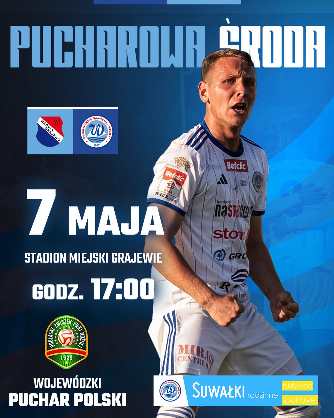⚽ Pucharowa Środa! Warmia Grajewo vs. Wigry Suwałki – starcie w 1/4 finału Wojewódzkiego Pucharu Polski! 🔥