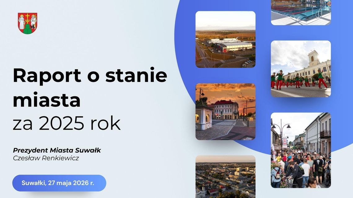 Raport o stanie Miasta Suwałki za 2025 rok opublikowany Raport o stanie Miasta Suwałki za 2025 rok opublikowany