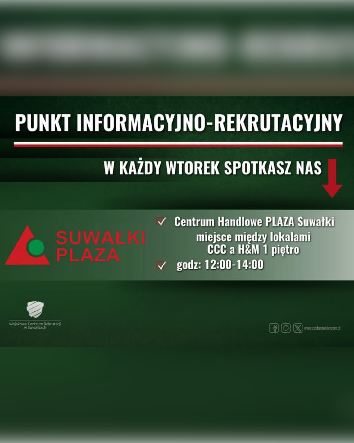 Rekruterzy WCR w Suwałki Plaza. Spotkania w każdy wtorek Rekruterzy WCR w Suwałki Plaza. Spotkania w każdy wtorek