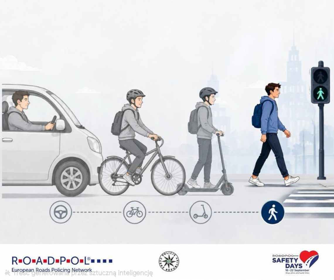 ROADPOL Safety Days 2026. Policjanci przypominają, że bezpieczeństwo zależy od każdego