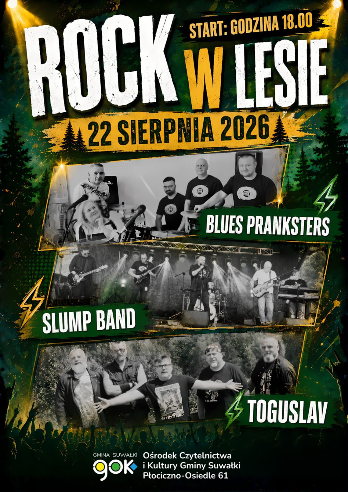 Rock w lesie 2026. W Płocicznie zabrzmią rockowe i bluesowe brzmienia Rock w lesie 2026. W Płocicznie zabrzmią rockowe i bluesowe brzmienia