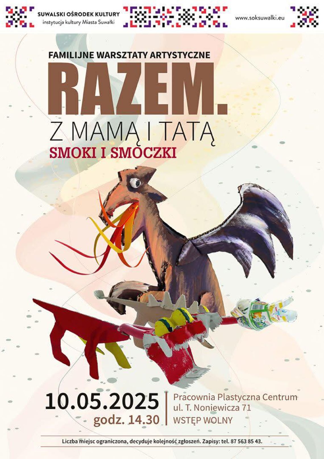 🎨 Rodzinne warsztaty w SOK: „Smoki i smoczki” – twórcza zabawa z recyklingu!