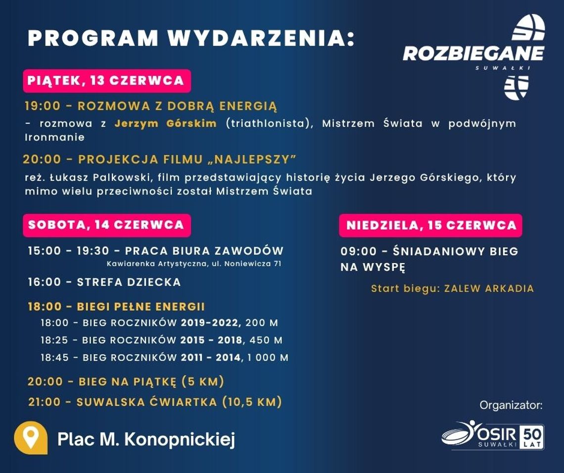 🏃‍♂️ Rozbiegane Suwałki 2025 – uwaga na zmiany w ruchu! 🚧