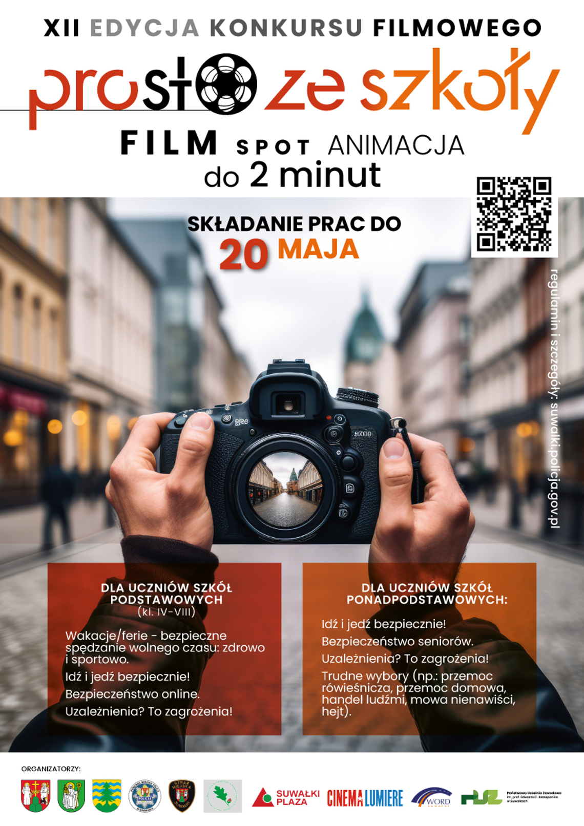 🎬 Rusza konkurs filmowy „Prosto ze szkoły”! Suwalska Policja czeka na Wasze filmy