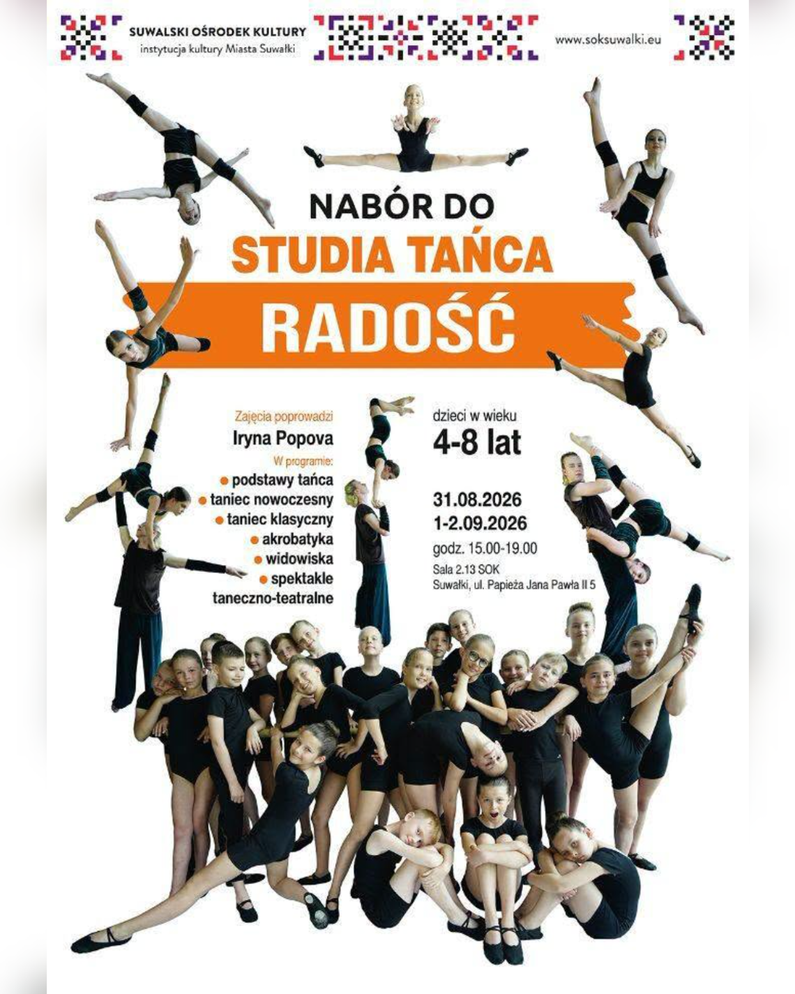 Rusza nabór do Studia Tańca „Radość”. Mali tancerze poszukiwani! Rusza nabór do Studia Tańca „Radość”. Mali tancerze poszukiwani!