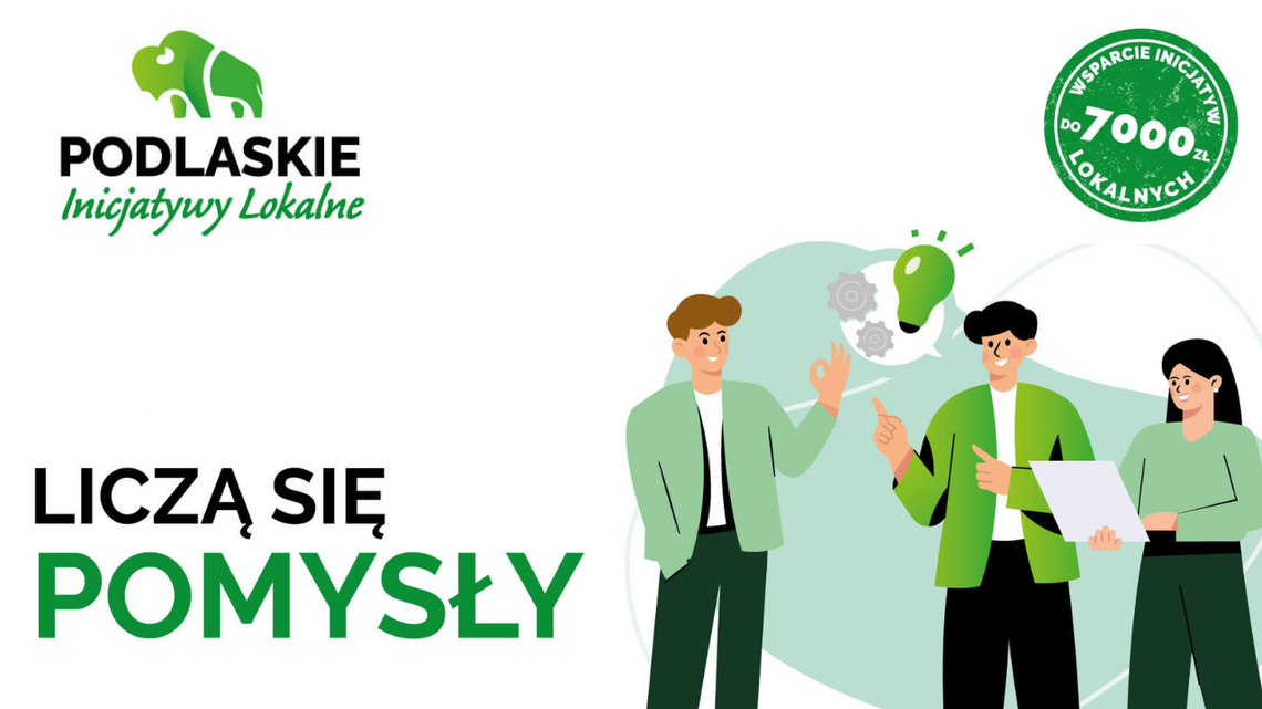 Ruszył nabór do „Podlaskich Inicjatyw Lokalnych 2026”. Nawet 7 tys. zł na pomysły mieszkańców