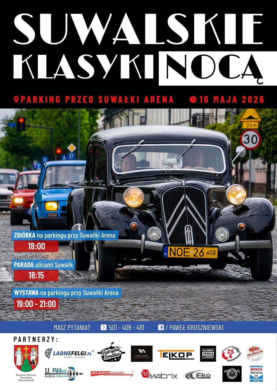 Ryk silników i blask chromu pod gwiazdami. Nadchodzą „Suwalskie Klasyki Nocą 2026”! Ryk silników i blask chromu pod gwiazdami. Nadchodzą „Suwalskie Klasyki Nocą 2026”!