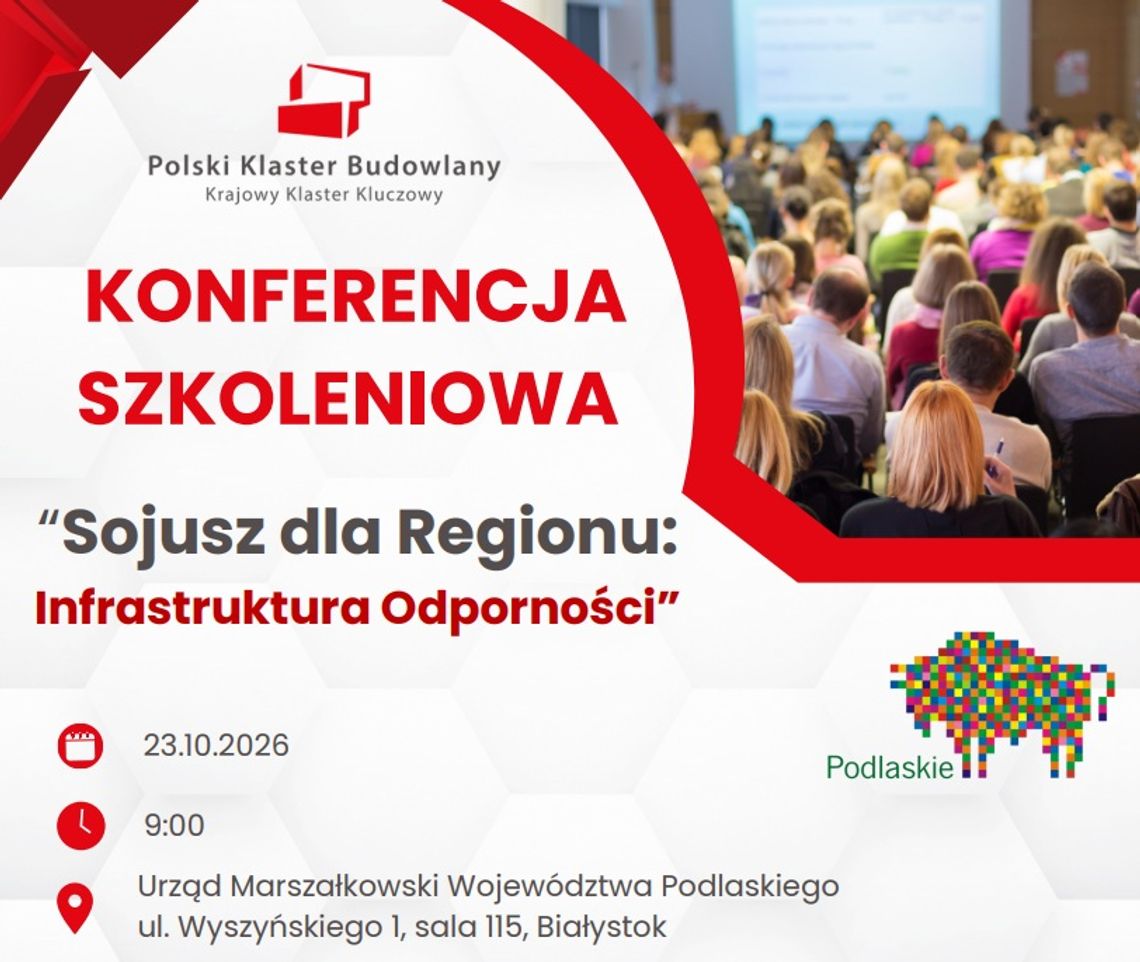 Samorządy i przedsiębiorcy przygotują się na kryzysy. Marszałek otworzy konferencję w Białymstoku Samorządy i przedsiębiorcy przygotują się na kryzysy. Marszałek otworzy konferencję w Białymstoku