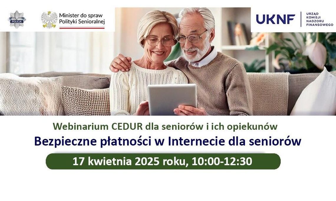 Seniorzy z Gminy Suwałki uczą się, jak nie dać się oszukać w internecie! Bezpłatne webinarium już 17 kwietnia