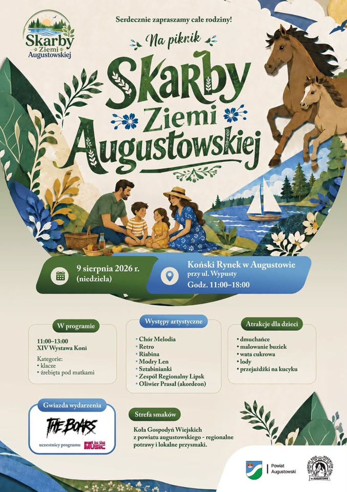 Skarby Ziemi Augustowskiej już w niedzielę. Konie, regionalne smaki i atrakcje dla całych rodzin Skarby Ziemi Augustowskiej już w niedzielę. Konie, regionalne smaki i atrakcje dla całych rodzin