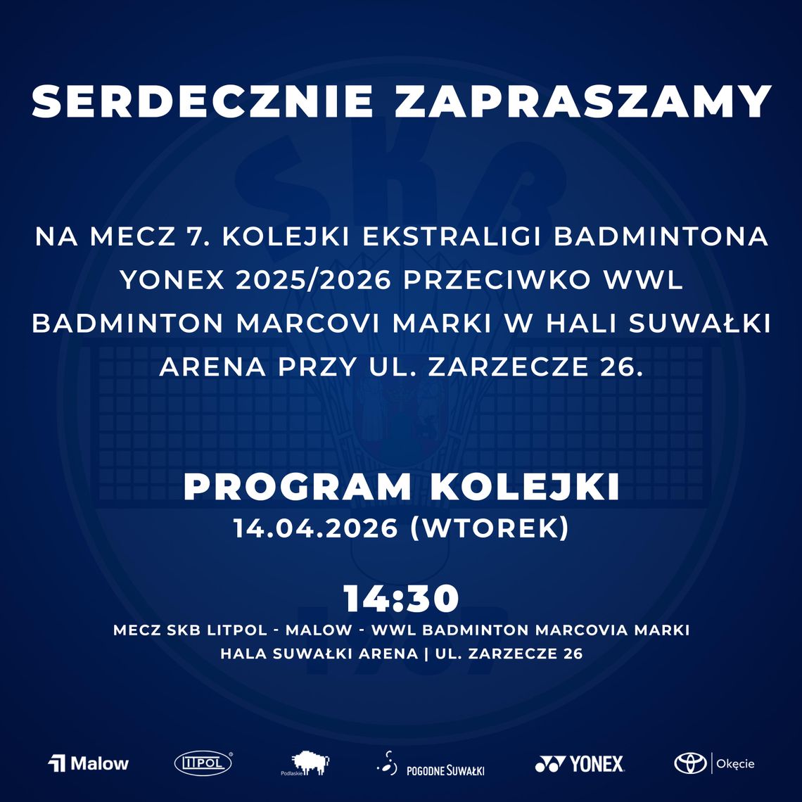 SKB Litpol-Malow zagra u siebie. 7. kolejka Ekstraligi Badmintona w Suwałkach