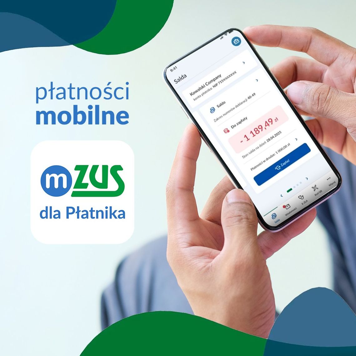 Składki do ZUS można już opłacać w aplikacji mZUS dla Płatnika. Nowa funkcja dla przedsiębiorców