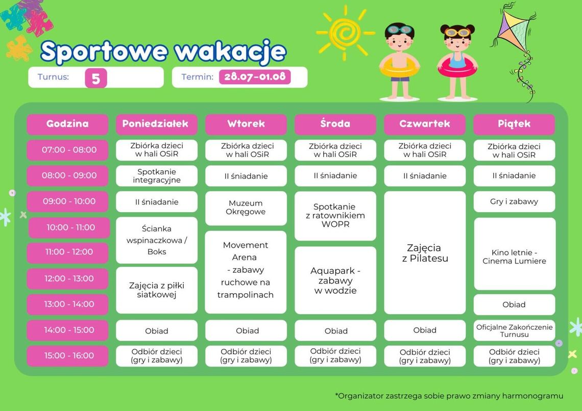 🏃‍♂️ Sportowe Wakacje – startuje turnus V!