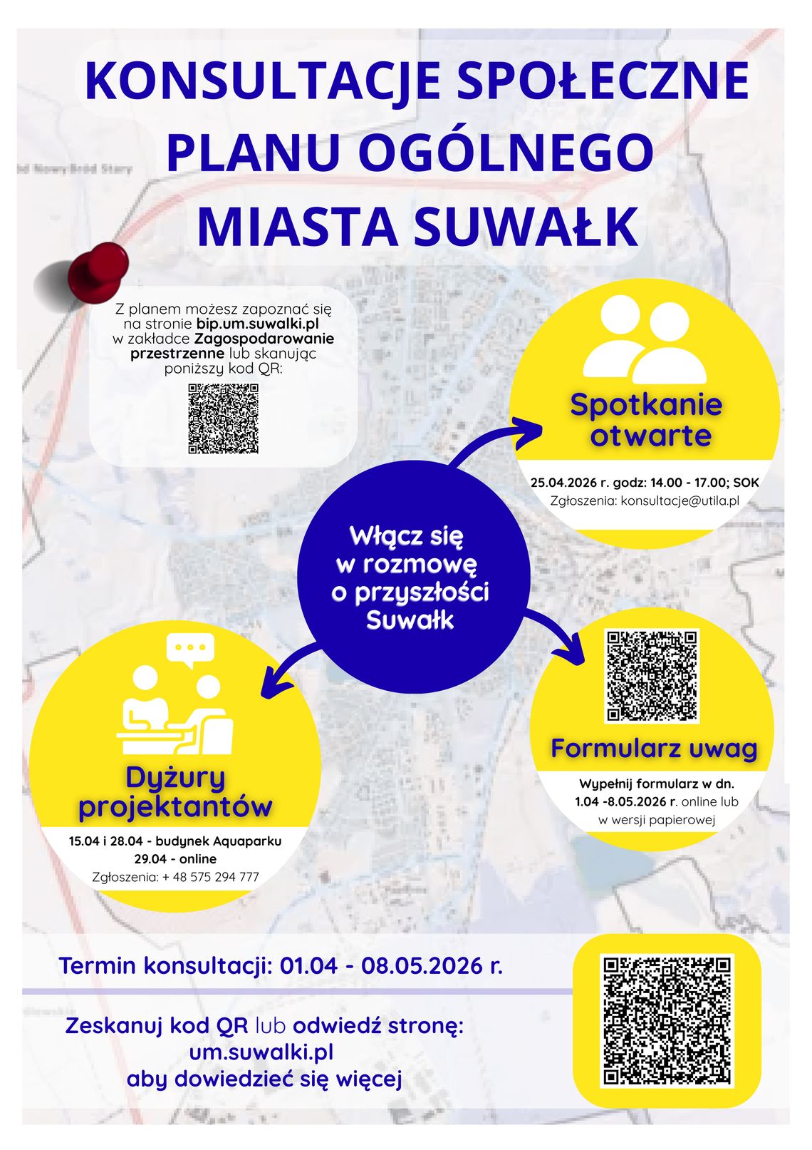 Spotkanie otwarte – konsultacje społeczne dotyczące planu ogólnego Miasta Suwałk