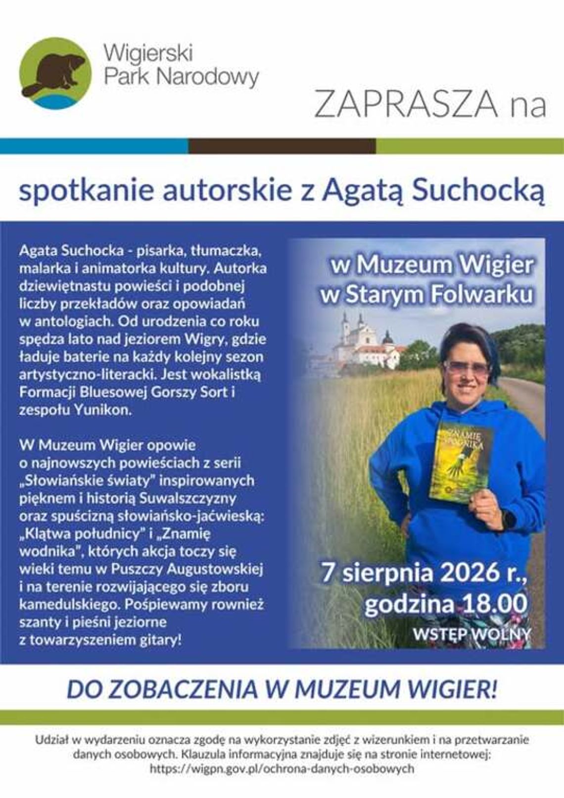 Spotkanie z Agatą Suchocką w Muzeum Wigier. Będzie literatura, historia i szanty Spotkanie z Agatą Suchocką w Muzeum Wigier. Będzie literatura, historia i szanty