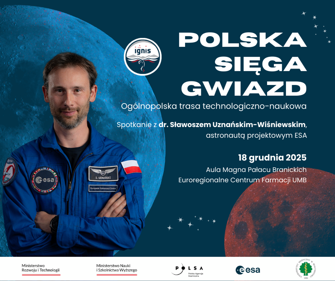 Spotkanie z dr. Sławoszem Uznańskim-Wiśniewskim. Suwalska Uczelnia dołącza do ogólnopolskiej trasy „Polska sięga gwiazd” 🚀 Spotkanie z dr. Sławoszem Uznańskim-Wiśniewskim. Suwalska Uczelnia dołącza do ogólnopolskiej trasy „Polska sięga gwiazd” 🚀