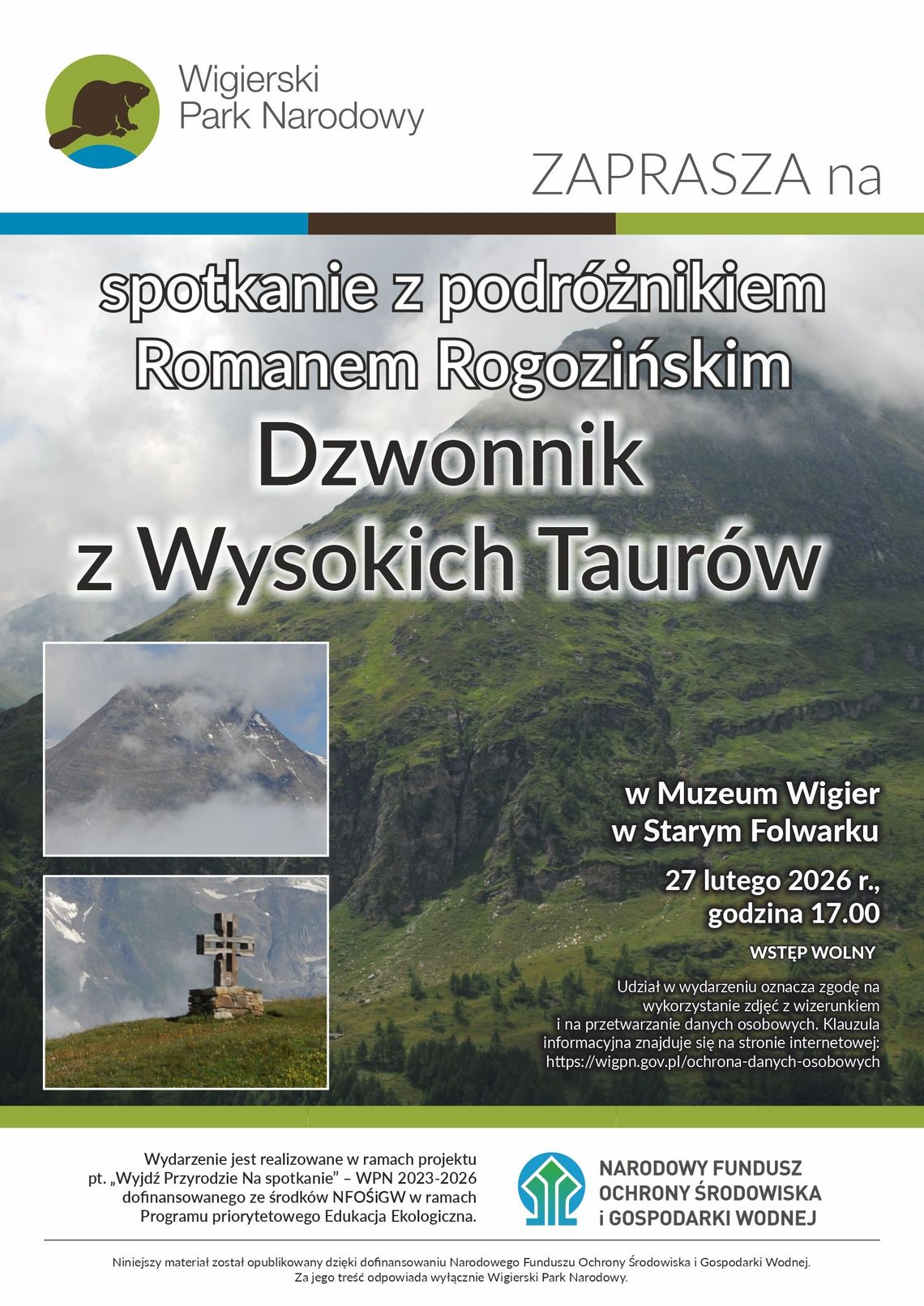 Spotkanie z podróżnikiem Romanem Rogozińskim w Wigierskim Parku Narodowym