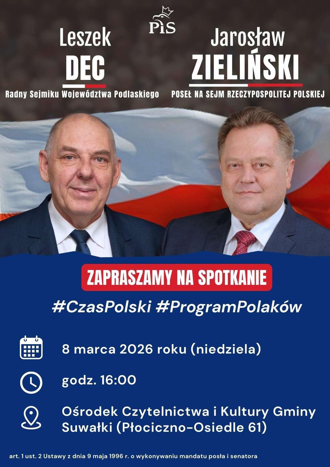 Spotkanie z posłem Jarosławem Zielińskim i radnym Leszkiem Decem w gminie Suwałki