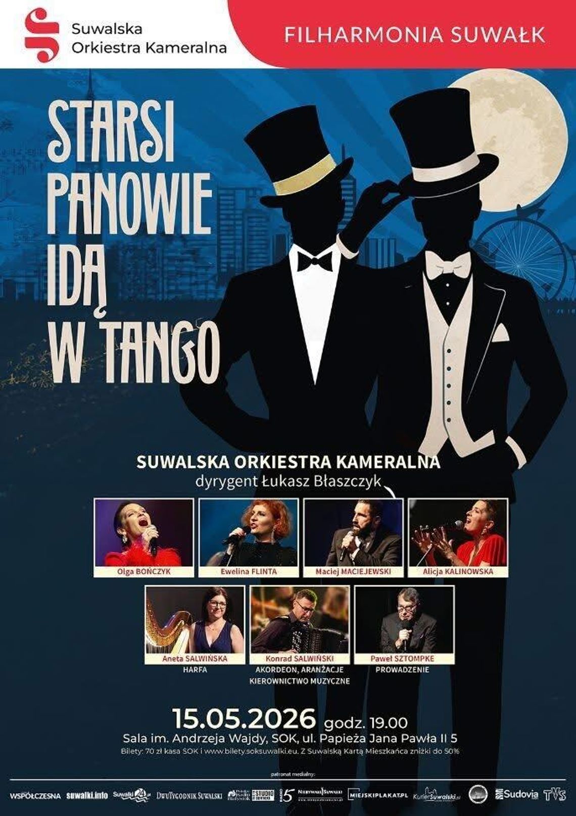 🎶 „Starsi Panowie idą w tango” – wyjątkowy koncert Suwalskiej Orkiestry Kameralnej 🎶
