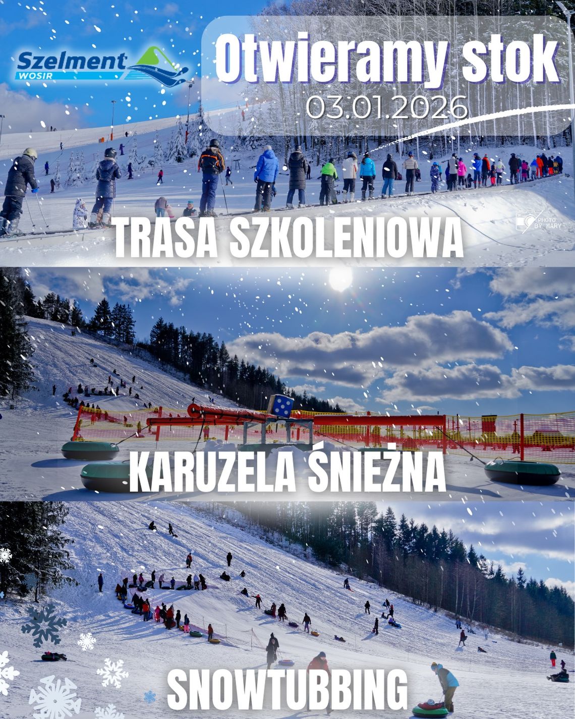 ❄️🎿 Stok na Szelmencie otwarty od 3 stycznia! Start sezonu zimowego 2026