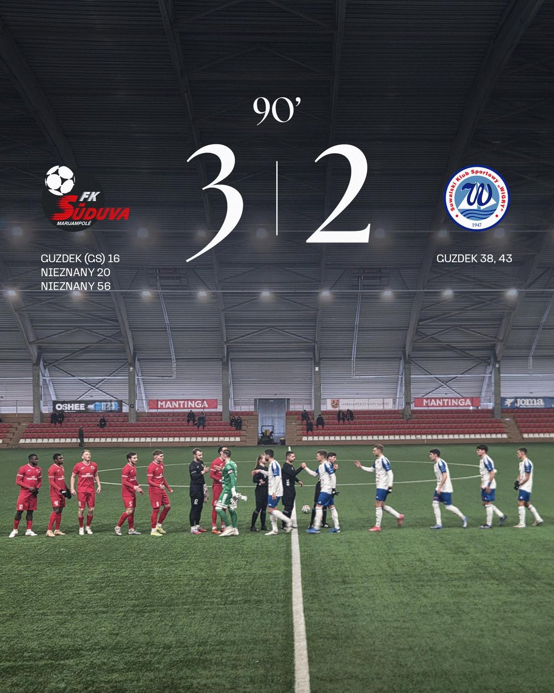 Suduva lepsza od Wigier. Biało-Niebiescy znów przegrywają jednym golem