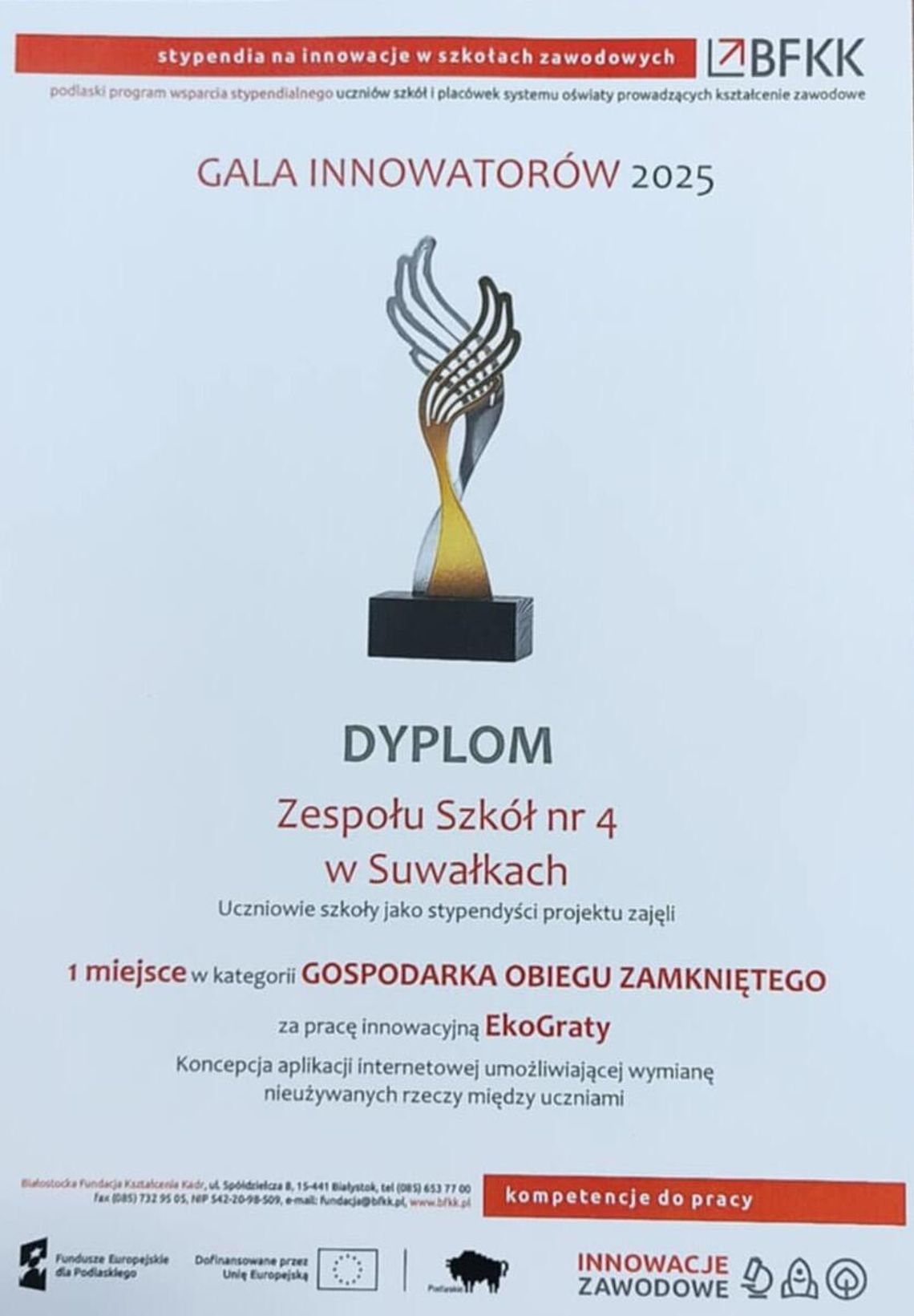 🎓 Suwalczanie z sukcesami na Gali Innowatorów 2025! 🏆