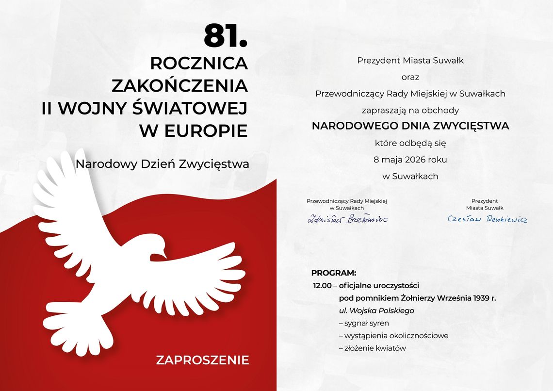 Suwałki uczczą 81. rocznicę zakończenia II wojny światowej. Obchody Narodowego Dnia Zwycięstwa