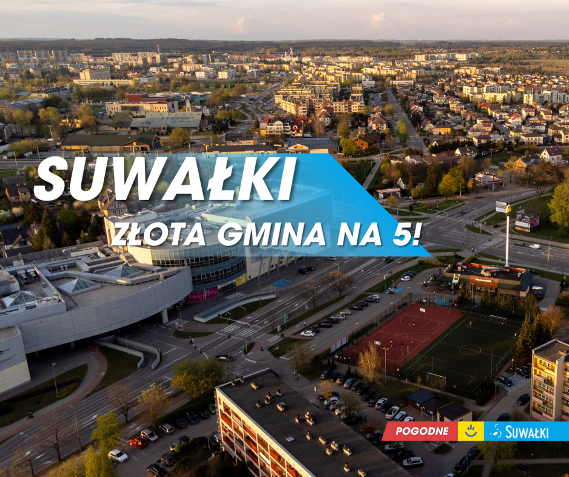 🏆 Suwałki „Złotą Gminą na 5!” – prestiżowe wyróżnienie od SGH!