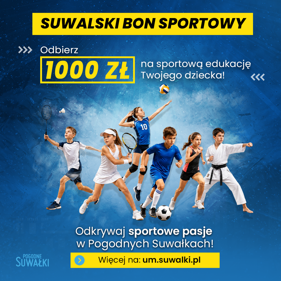 🏅 Suwalski Bon Sportowy wraca. Od 20 czerwca rusza nabór na rok szkolny 2026/2027