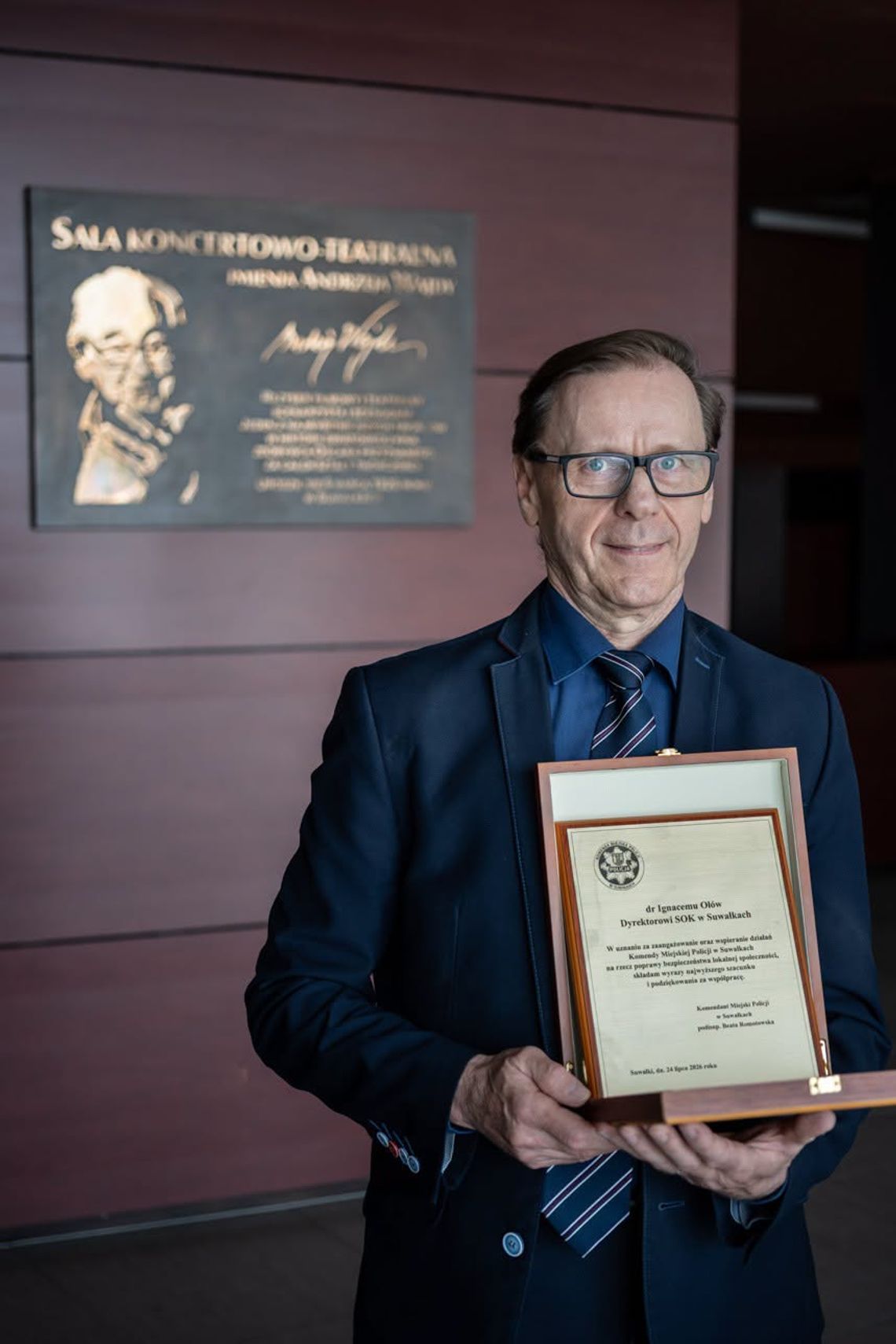 Suwalski Ośrodek Kultury z podziękowaniami od Policji. Doceniono zaangażowanie na rzecz bezpieczeństwa
