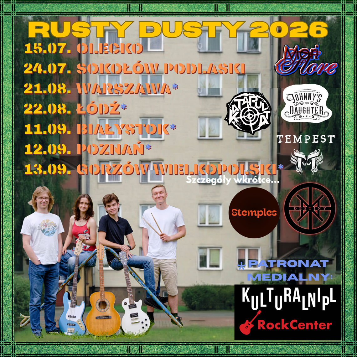 Suwalski zespół Rusty Dusty wydał debiutancki album. „Więcej rdzy, czy kurzu?” już dostępny Suwalski zespół Rusty Dusty wydał debiutancki album. „Więcej rdzy, czy kurzu?” już dostępny