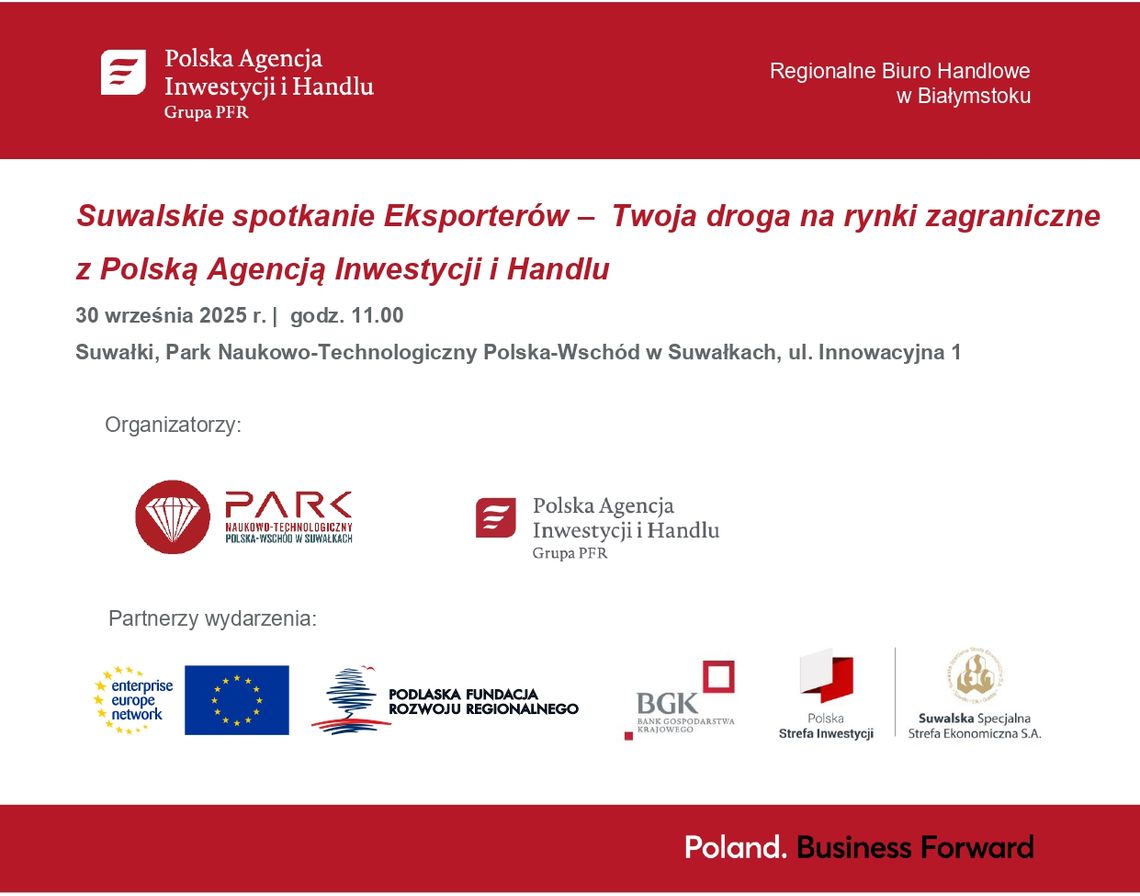🎯 Suwalskie Spotkanie Eksporterów – Twoja droga na rynki zagraniczne 🎯 Suwalskie Spotkanie Eksporterów – Twoja droga na rynki zagraniczne