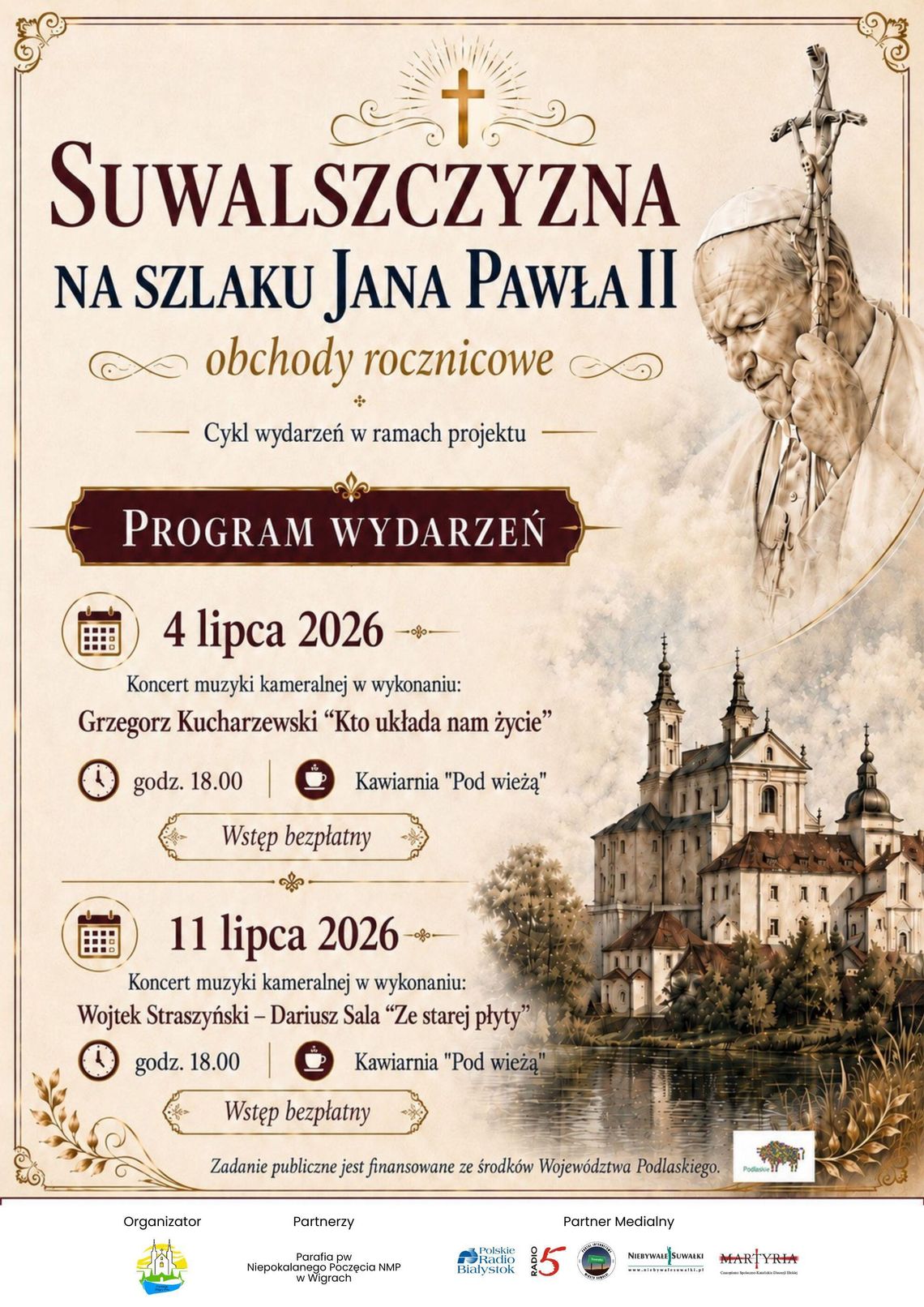 Nocne zwiedzanie Wigier śladami Jana Pawła II. Fundacja Wigry Pro zaprasza na wyjątkowe letnie wydarzenia