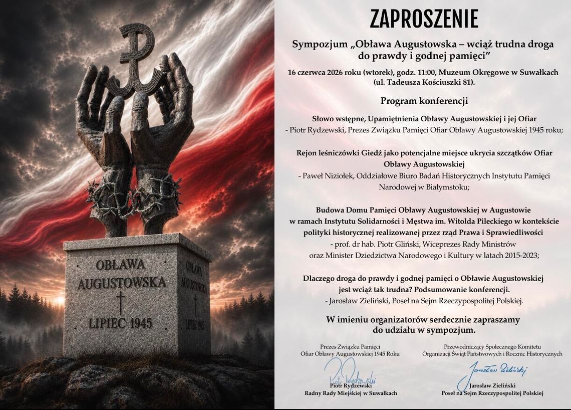 Sympozjum o Obławie Augustowskiej. Wciąż trudna droga do prawdy i godnej pamięci Sympozjum o Obławie Augustowskiej. Wciąż trudna droga do prawdy i godnej pamięci
