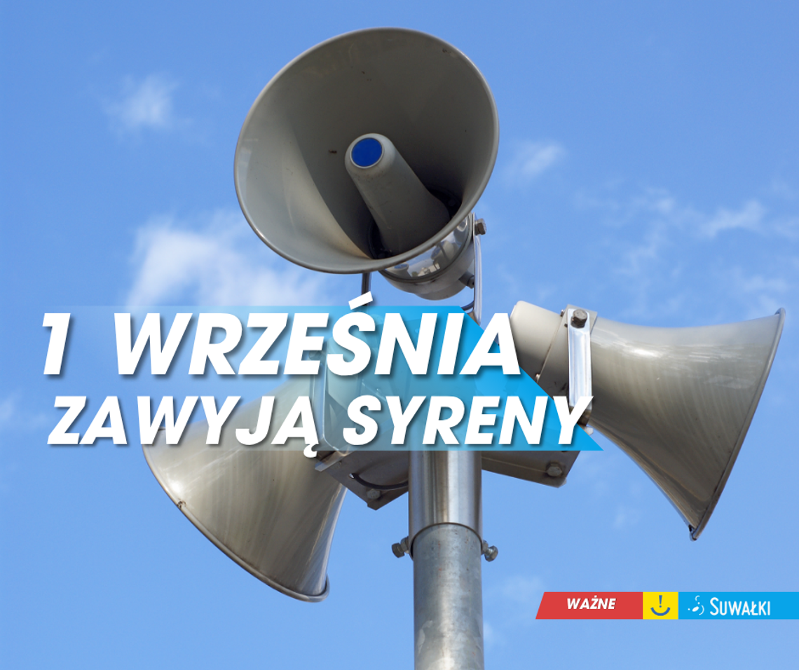 Syreny alarmowe zawyją w Suwałkach. To będzie test i hołd pamięci Syreny alarmowe zawyją w Suwałkach. To będzie test i hołd pamięci