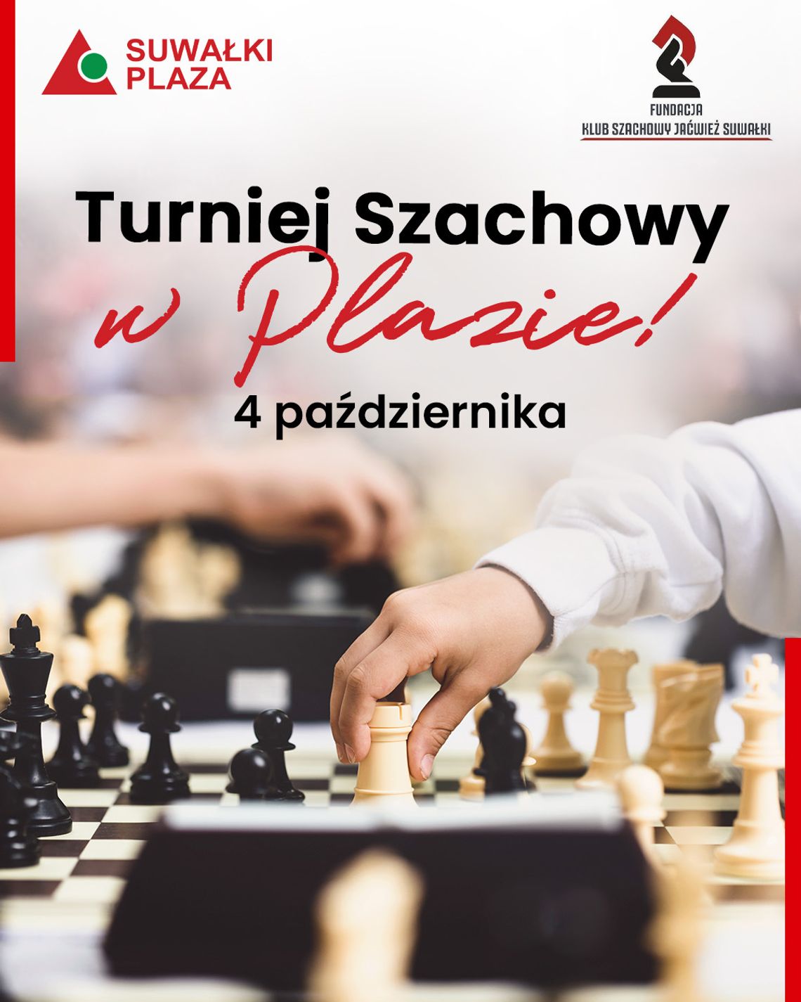 ♟️ Szachowe emocje w Suwałkach! Turniej II już 4 października w Suwałki Plaza ♟️ Szachowe emocje w Suwałkach! Turniej II już 4 października w Suwałki Plaza