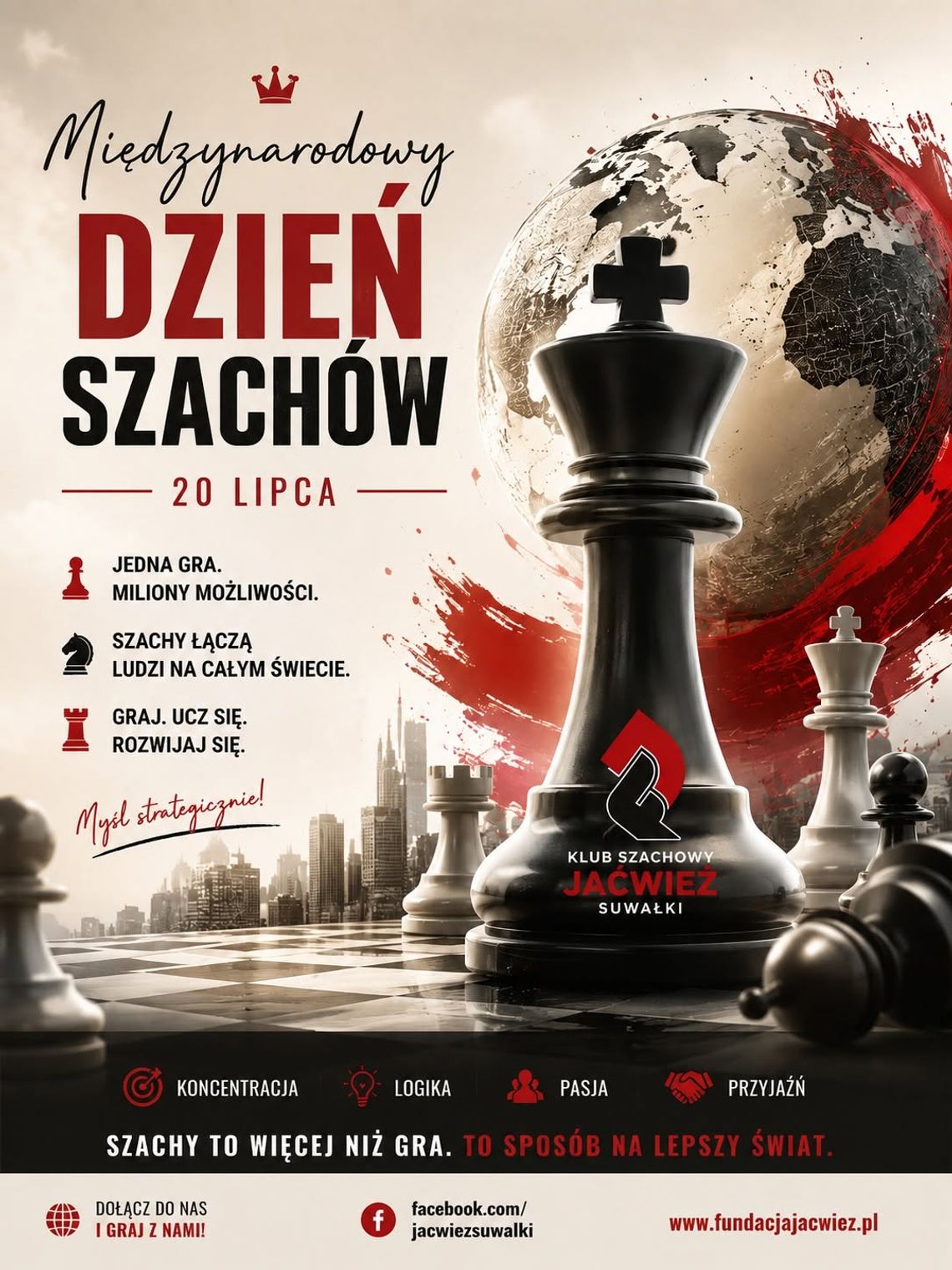 Szachowe święto w Suwałkach. Międzynarodowy Dzień Szachów upłynął pod znakiem Festiwalu Szachowego Suwałki 2026 Szachowe święto w Suwałkach. Międzynarodowy Dzień Szachów upłynął pod znakiem Festiwalu Szachowego Suwałki 2026