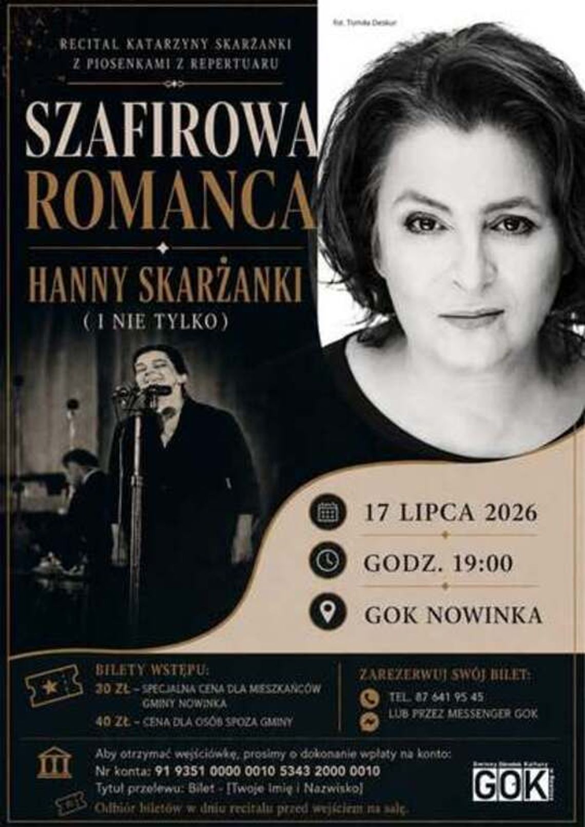🎤 Szafirowa Romanca w Nowince. Wyjątkowy recital już w piątek w GOK